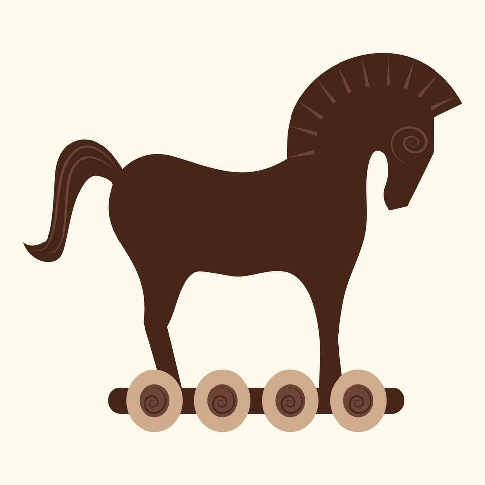 isoliert Trojaner Pferd Vektor Symbol Grafik Illustration