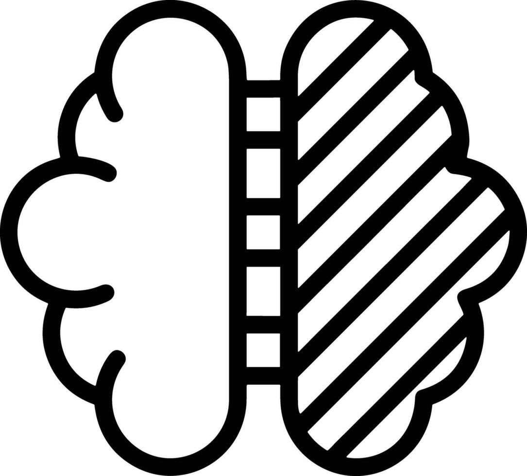 Gehirn Idee Symbol Symbol Vektor Bild. Illustration von das kreativ Intelligenz denken Design Bild