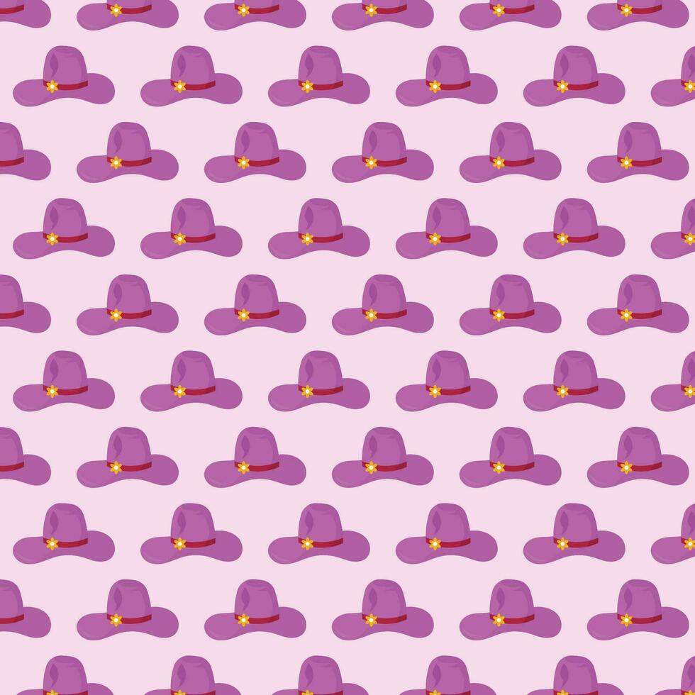 rosa strand hatt sömlös mönster fantastisk bakgrund vektor