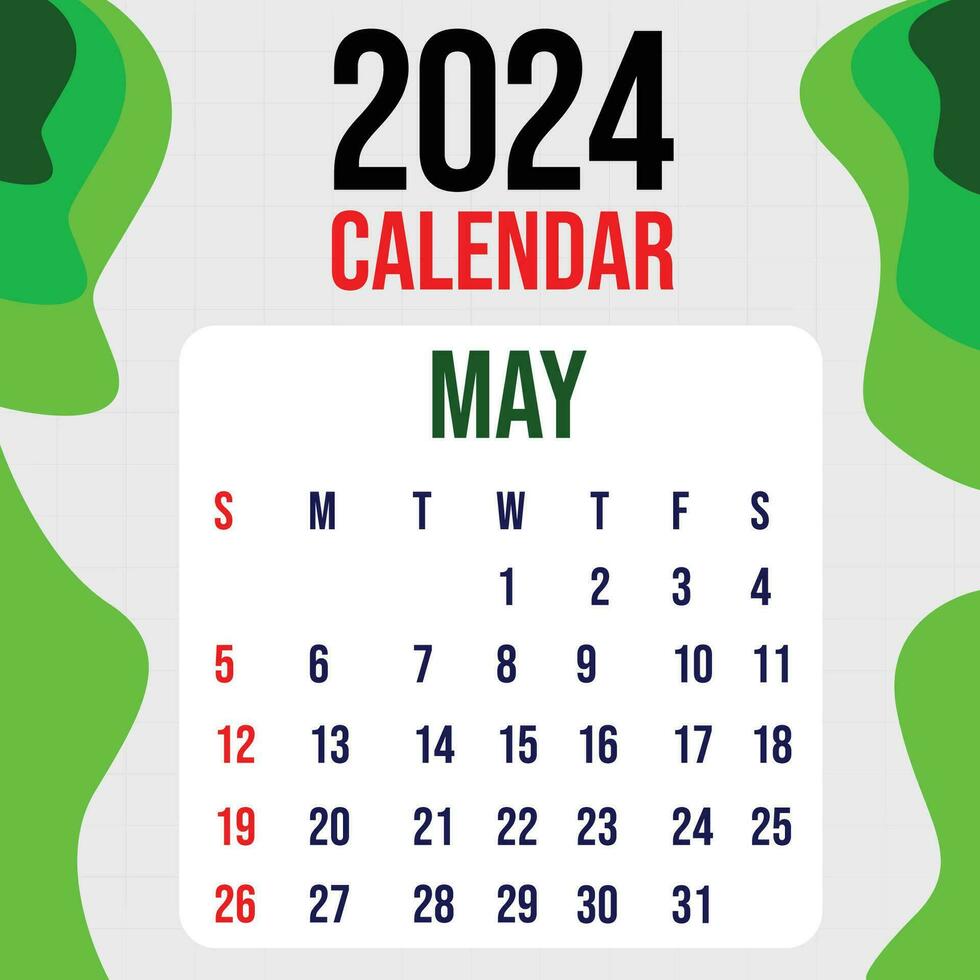 kalender 2024 color mall design vektor