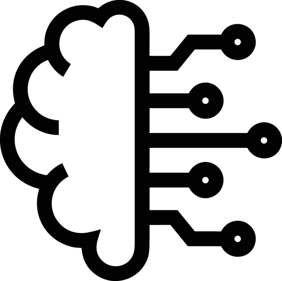 Gehirn Idee Symbol Symbol Vektor Bild. Illustration von das kreativ Intelligenz denken Design Bild