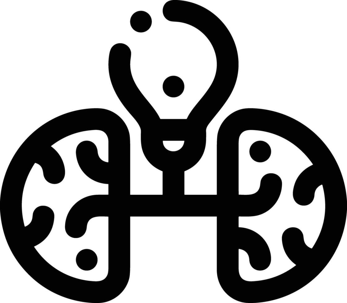 Gehirn Idee Symbol Symbol Vektor Bild. Illustration von das kreativ Intelligenz denken Design Bild