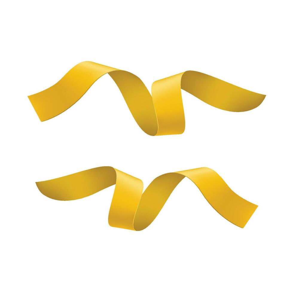 vektor 3d gyllene band konfetti uppsättning