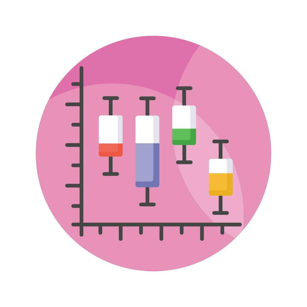 vorsichtig gefertigt Symbol von Leuchter Diagramm im modisch Stil, Prämie Vektor Design