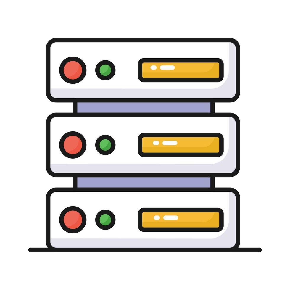 kolla upp detta vackert designad ikon av data server i modern stil vektor