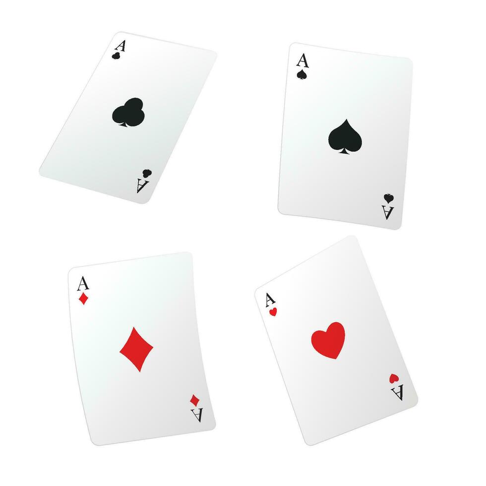 Vektor fallen spielen Karten. Freizeit, Spiel, Glücksspiel. Glück Konzept.