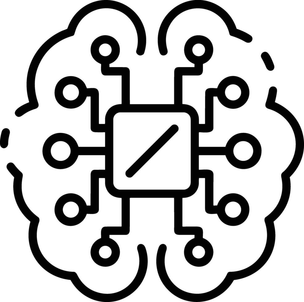 Gehirn Idee Symbol Symbol Vektor Bild. Illustration von das kreativ Intelligenz denken Design Bild