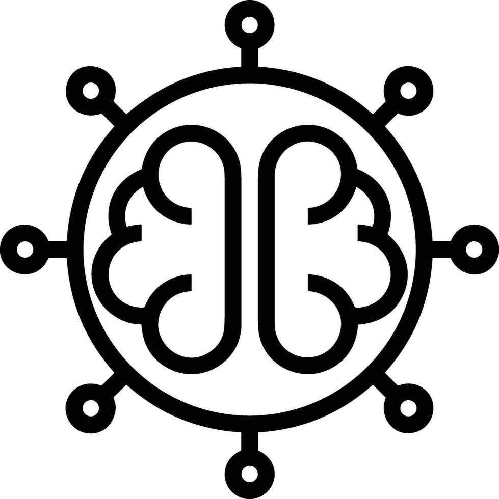 Gehirn Idee Symbol Symbol Vektor Bild. Illustration von das kreativ Intelligenz denken Design Bild