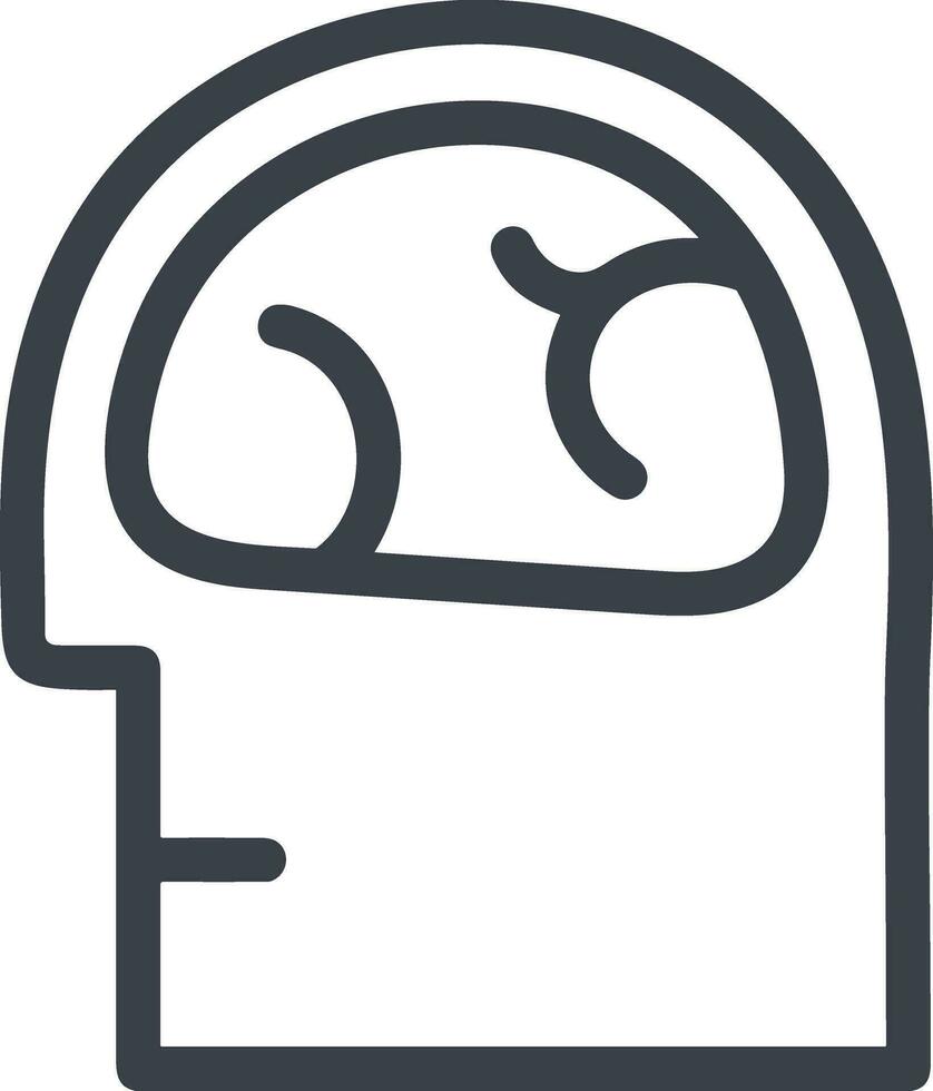 Gehirn Idee Symbol Symbol Vektor Bild. Illustration von das kreativ Intelligenz denken Design Bild