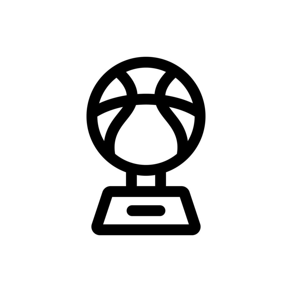 enkel basketboll trofén ikon. de ikon kan vara Begagnade för webbplatser, skriva ut mallar, presentation mallar, illustrationer, etc vektor