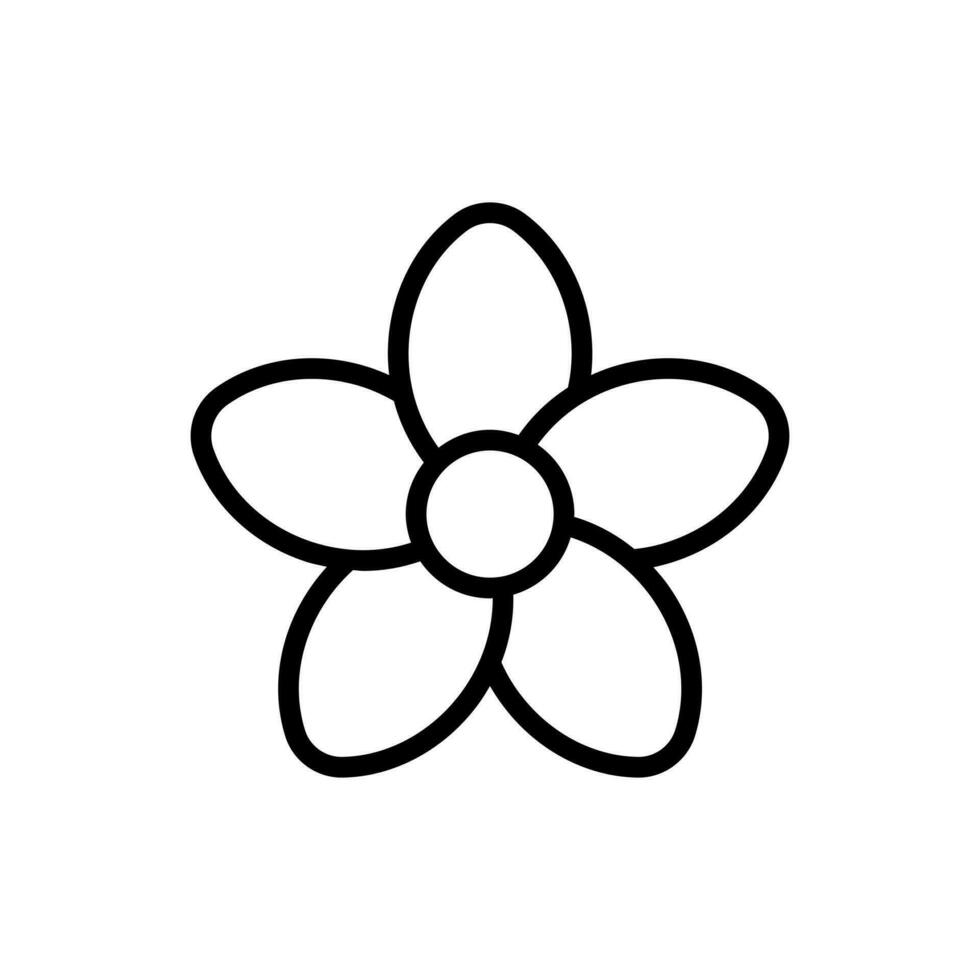 einfach Frangipani Symbol. das Symbol können Sein benutzt zum Webseiten, drucken Vorlagen, Präsentation Vorlagen, Illustrationen, usw vektor