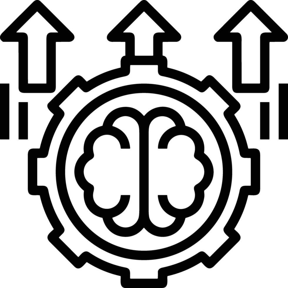 Gehirn Idee Symbol Symbol Vektor Bild. Illustration von das kreativ Intelligenz denken Design Bild