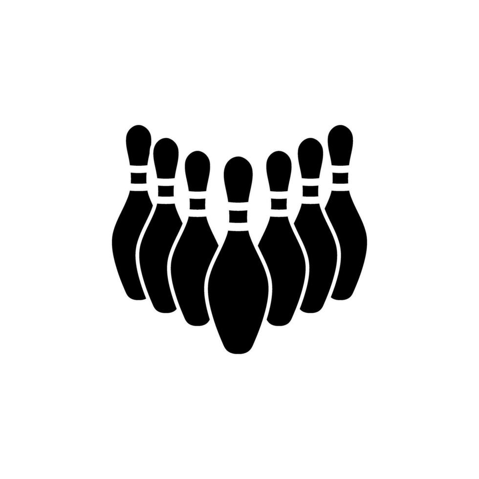 bowling ikon vektor. käglor illustration tecken. strejk symbol eller logotyp. vektor
