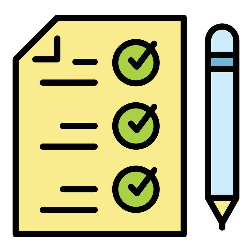 CV checklista ikon vektor platt