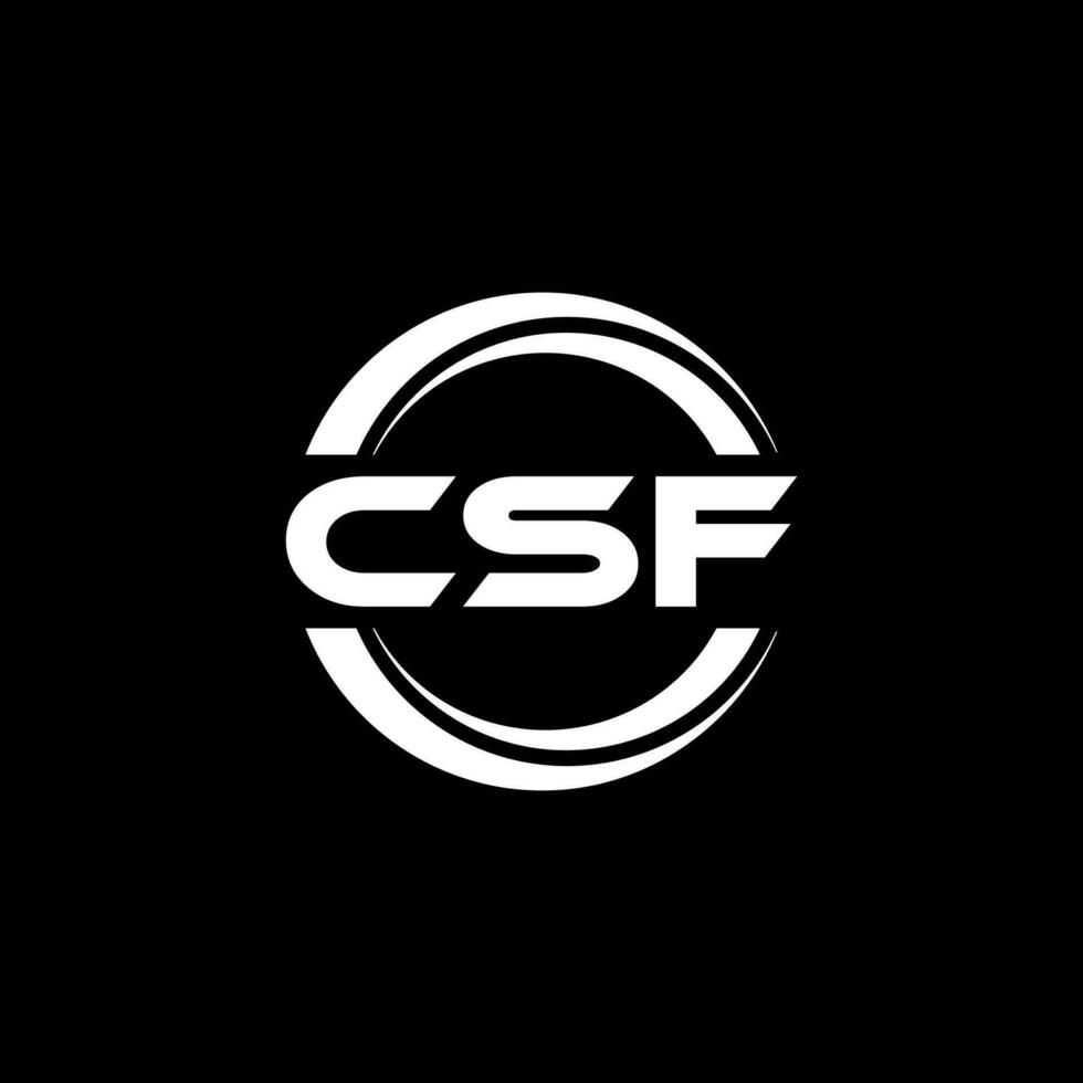 csf logotyp design, inspiration för en unik identitet. modern elegans och kreativ design. vattenmärke din Framgång med de slående detta logotyp. vektor