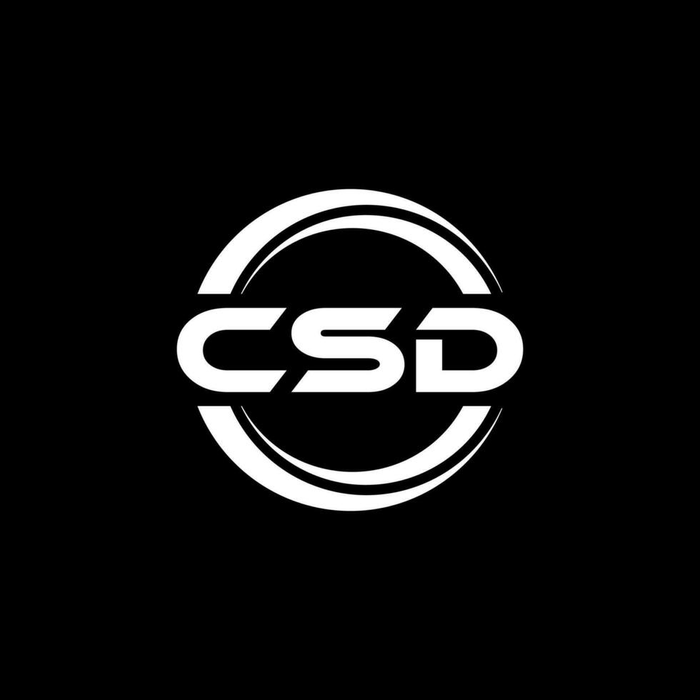csd logotyp design, inspiration för en unik identitet. modern elegans och kreativ design. vattenmärke din Framgång med de slående detta logotyp. vektor