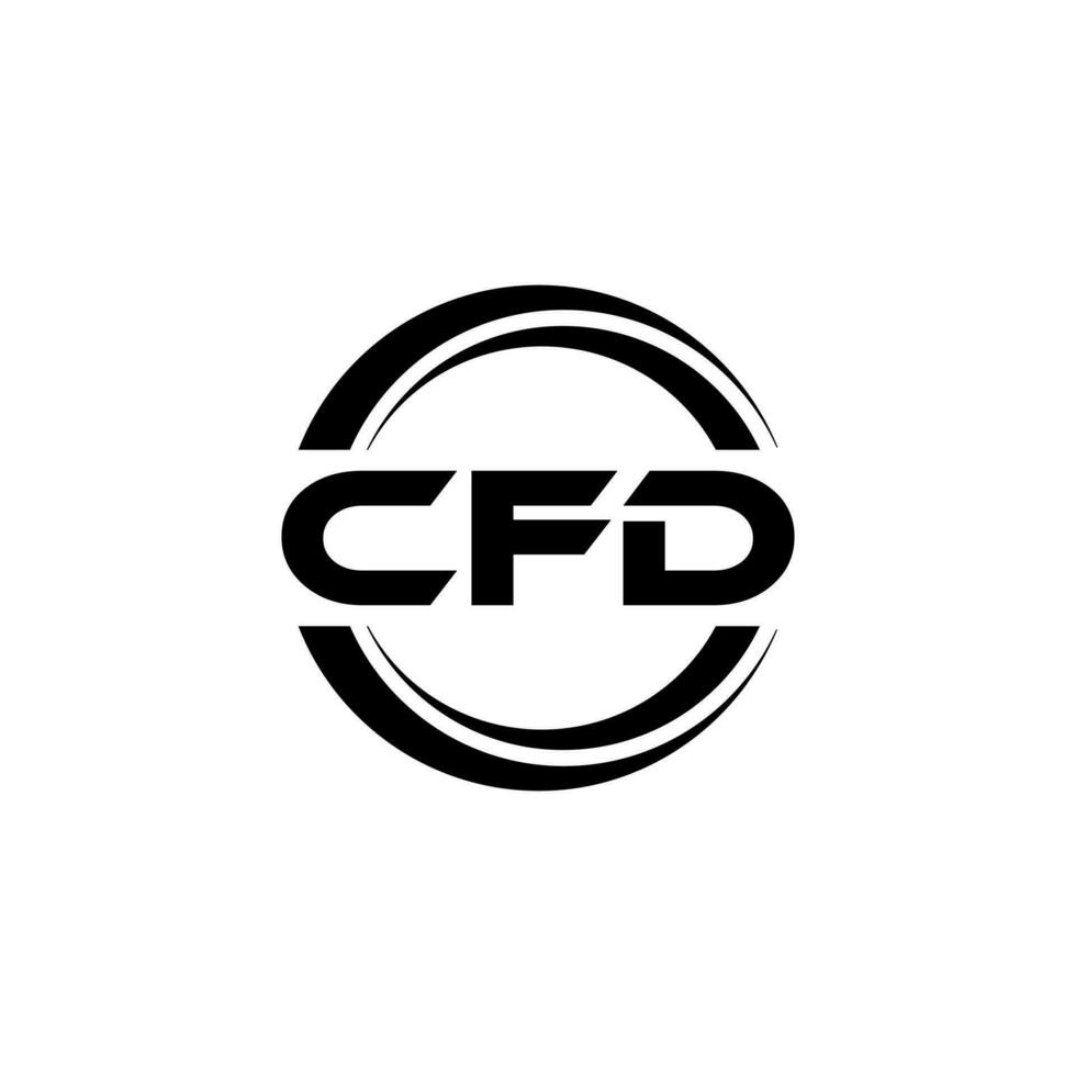 cfd logotyp design, inspiration för en unik identitet. modern elegans och kreativ design. vattenmärke din Framgång med de slående detta logotyp. vektor