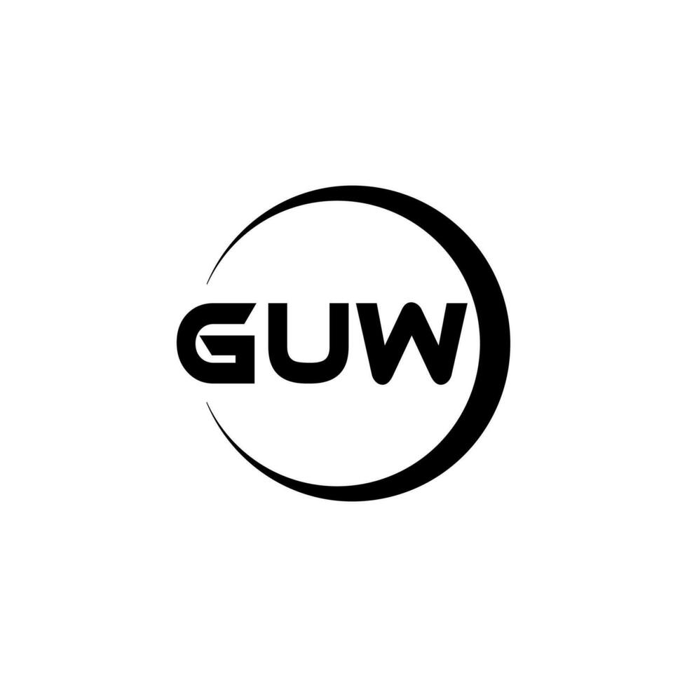 guw logotyp design, inspiration för en unik identitet. modern elegans och kreativ design. vattenmärke din Framgång med de slående detta logotyp. vektor