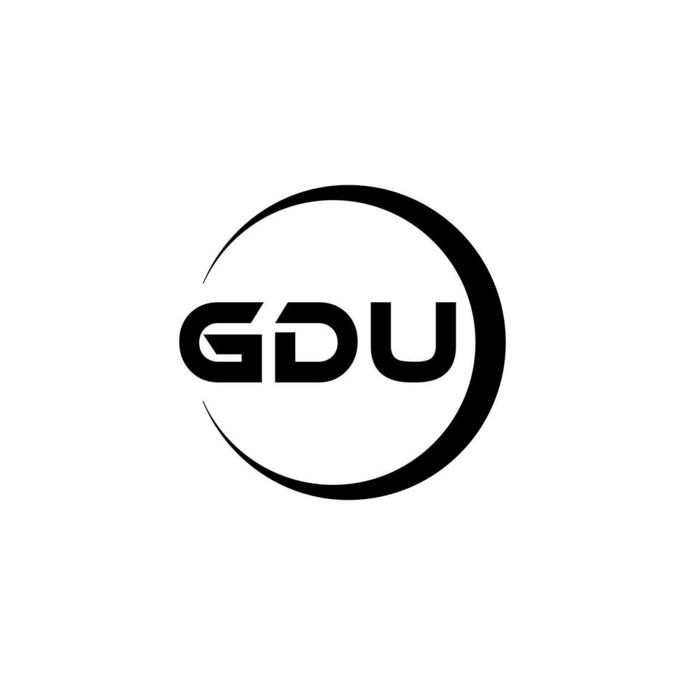gdu logotyp design, inspiration för en unik identitet. modern elegans och kreativ design. vattenmärke din Framgång med de slående detta logotyp. vektor