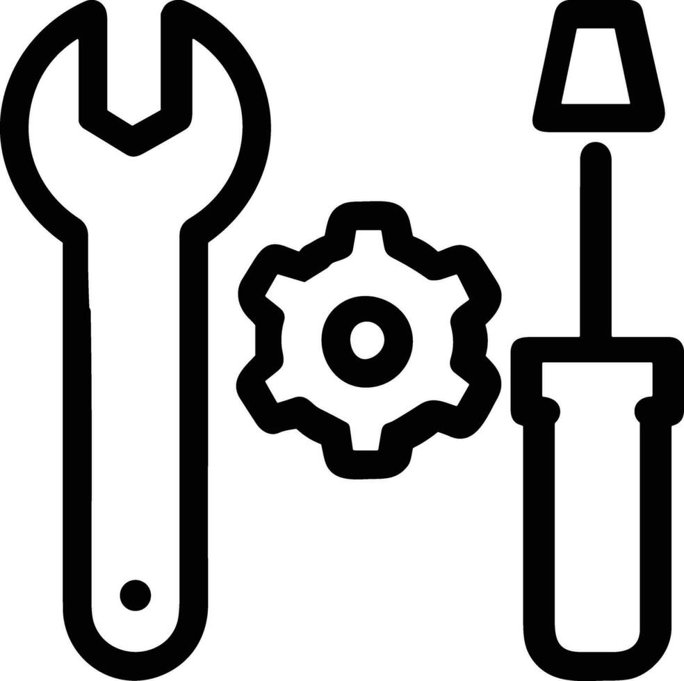 skruvmejsel reparera ikon symbol vektor bild. illustration av de fixera toolkit design bild. eps 10