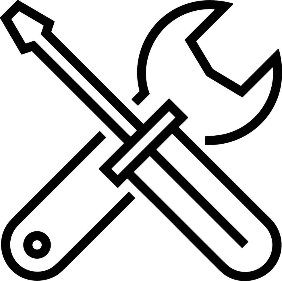 Schraubendreher Reparatur Symbol Symbol Vektor Bild. Illustration von das Fix Toolkit Design Bild. eps 10