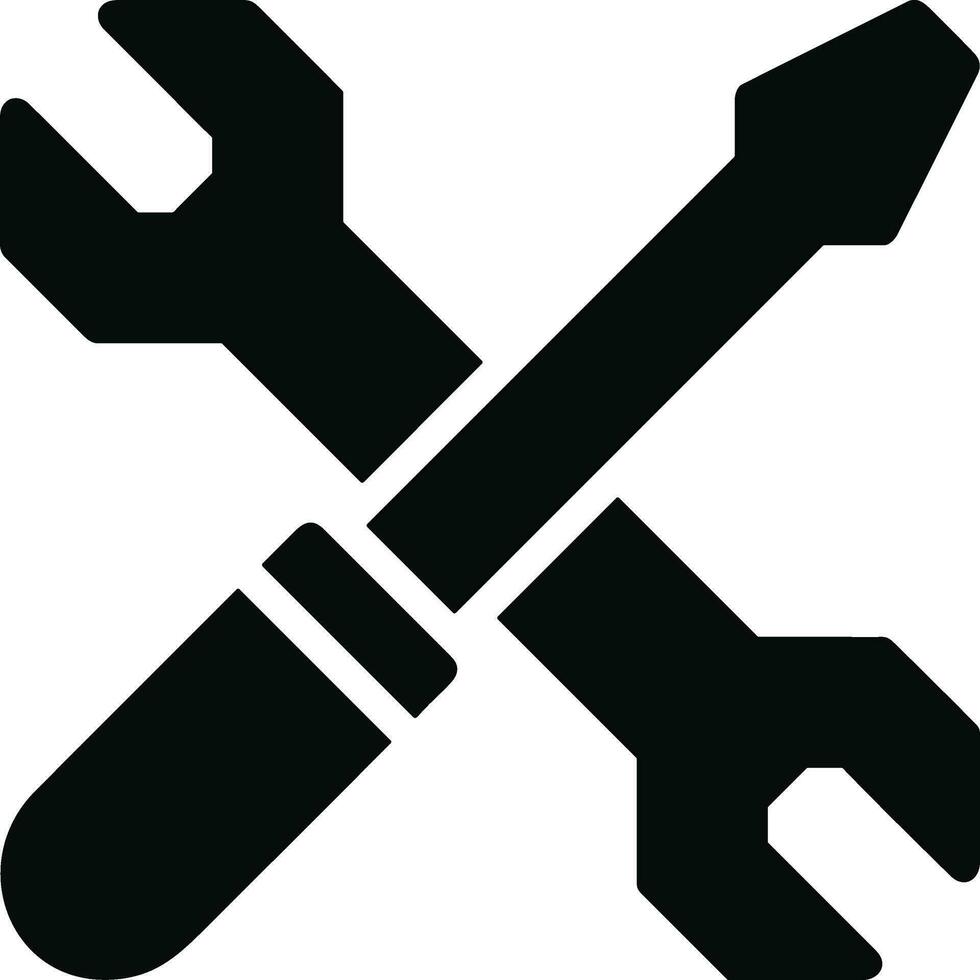 skruvmejsel reparera ikon symbol vektor bild. illustration av de fixera toolkit design bild. eps 10