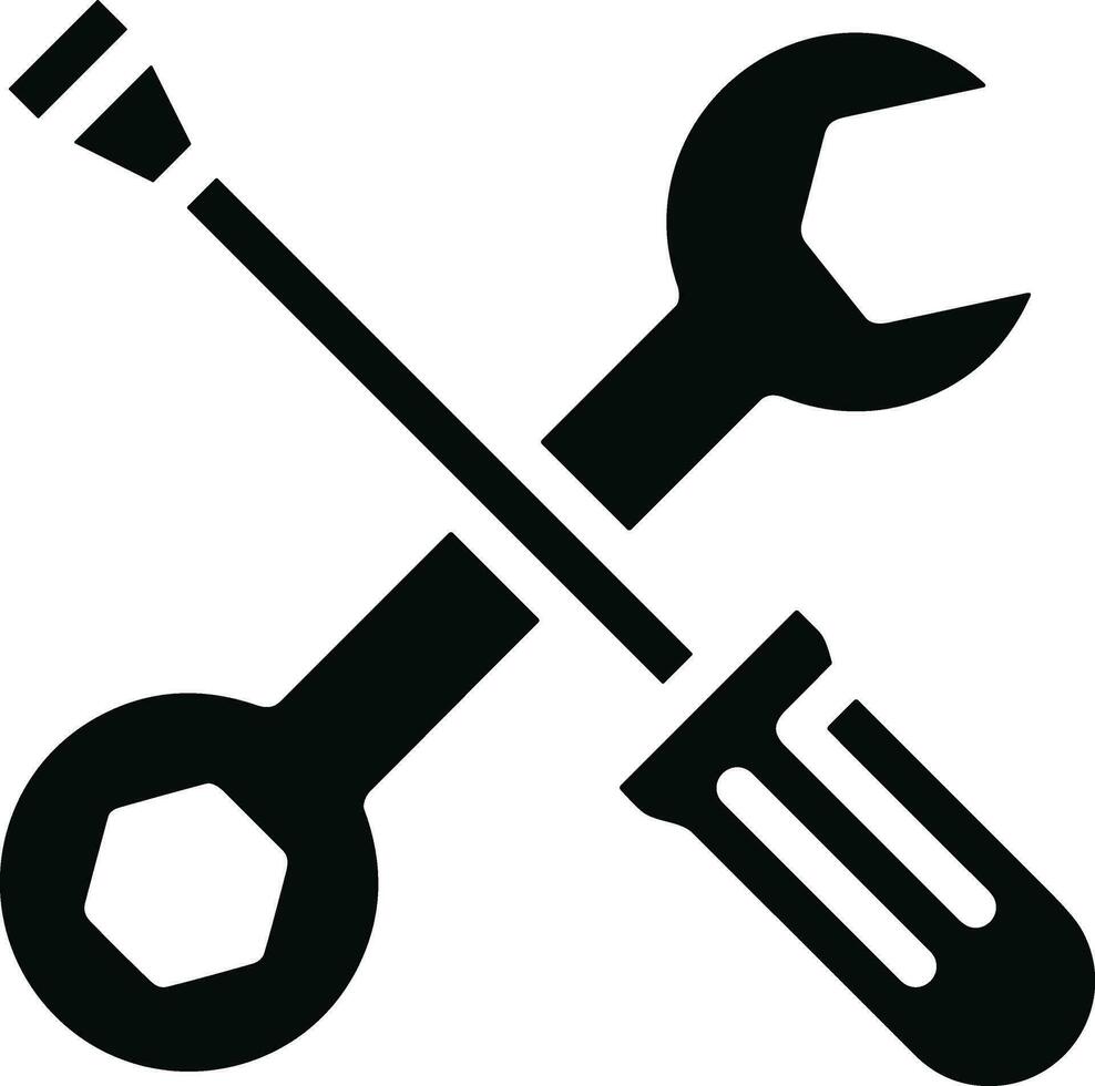 skruvmejsel reparera ikon symbol vektor bild. illustration av de fixera toolkit design bild. eps 10