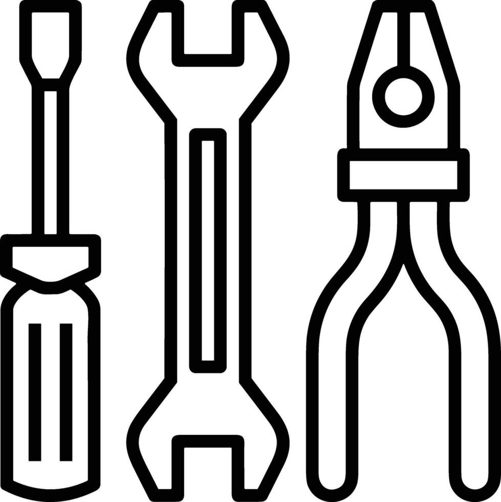 skruvmejsel reparera ikon symbol vektor bild. illustration av de fixera toolkit design bild. eps 10