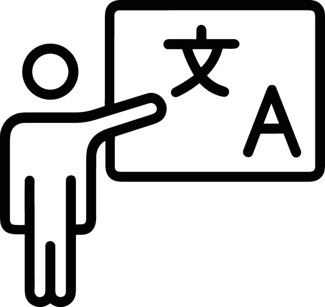 lärare ikon symbol vektor bild. illustration av de Träning företag skola klassrum ikon design bild