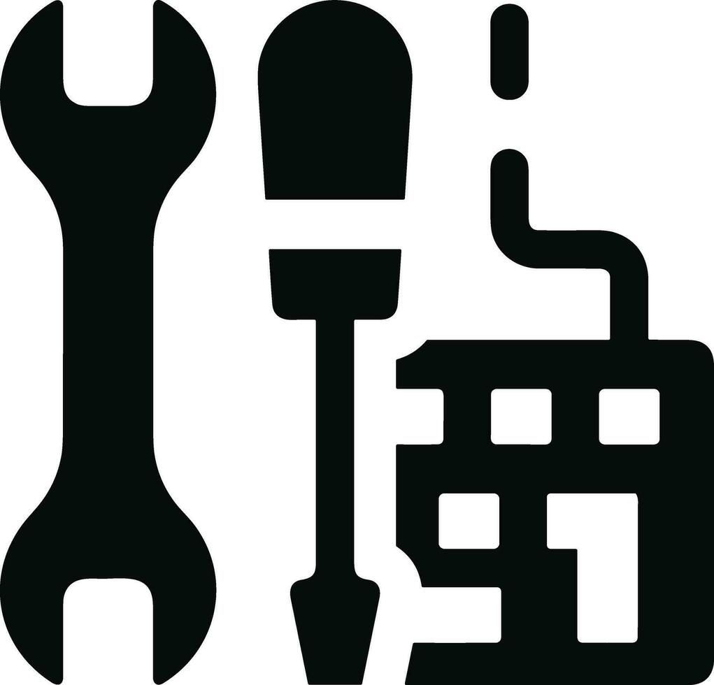 skruvmejsel reparera ikon symbol vektor bild. illustration av de fixera toolkit design bild. eps 10