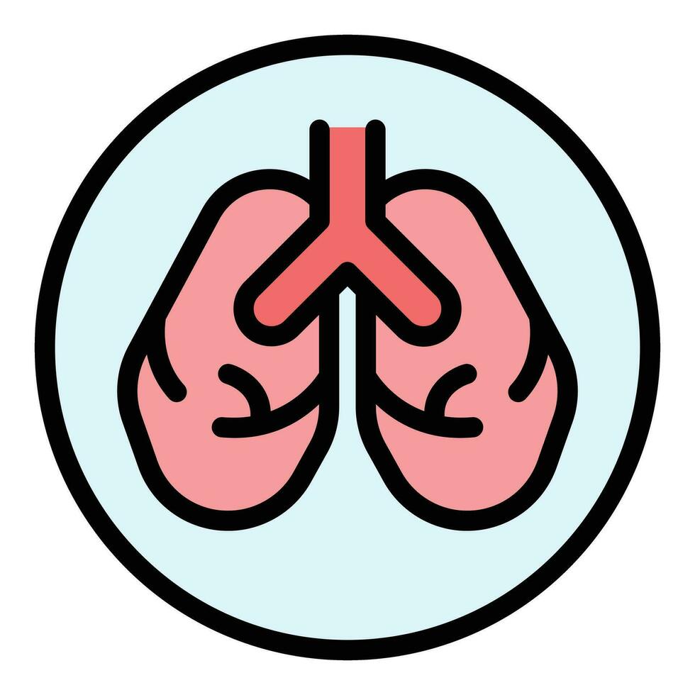 Lunge Schutz Symbol Vektor eben