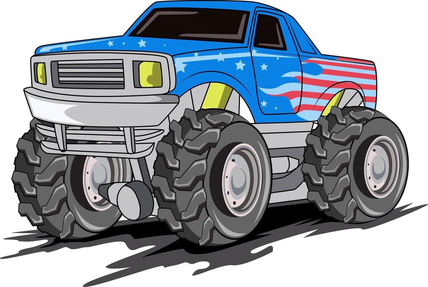 Monster Truck Off Road Illustrationsvektor vektor