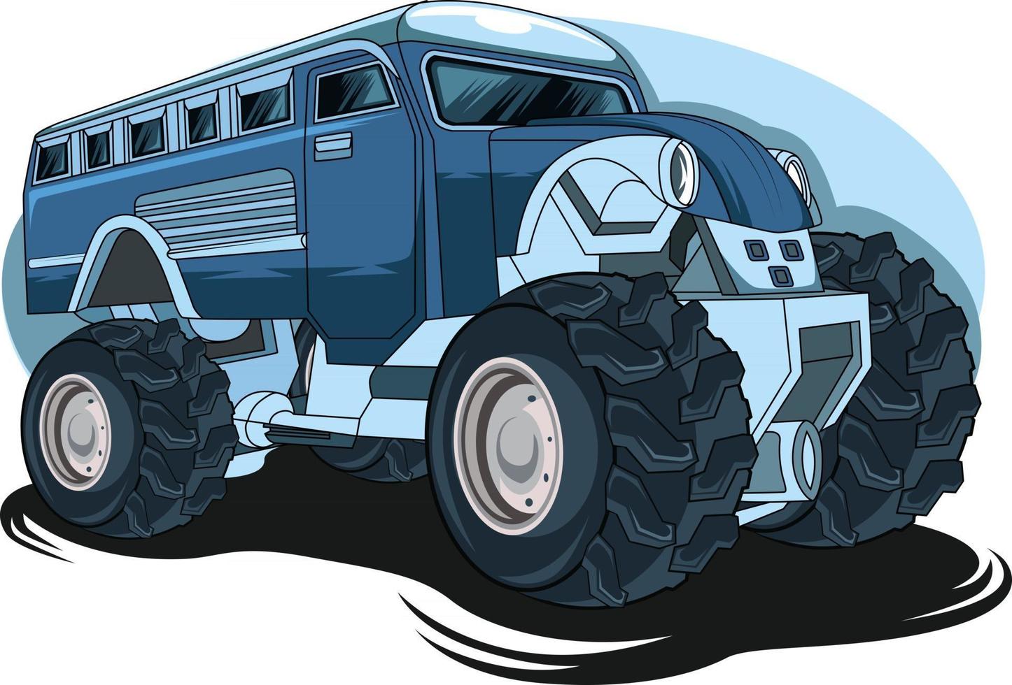 72. großer LKW-Monster-Truck-Illustrationsvektor vektor