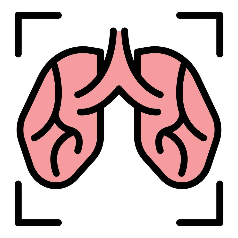 Lunge Screening Symbol Vektor eben