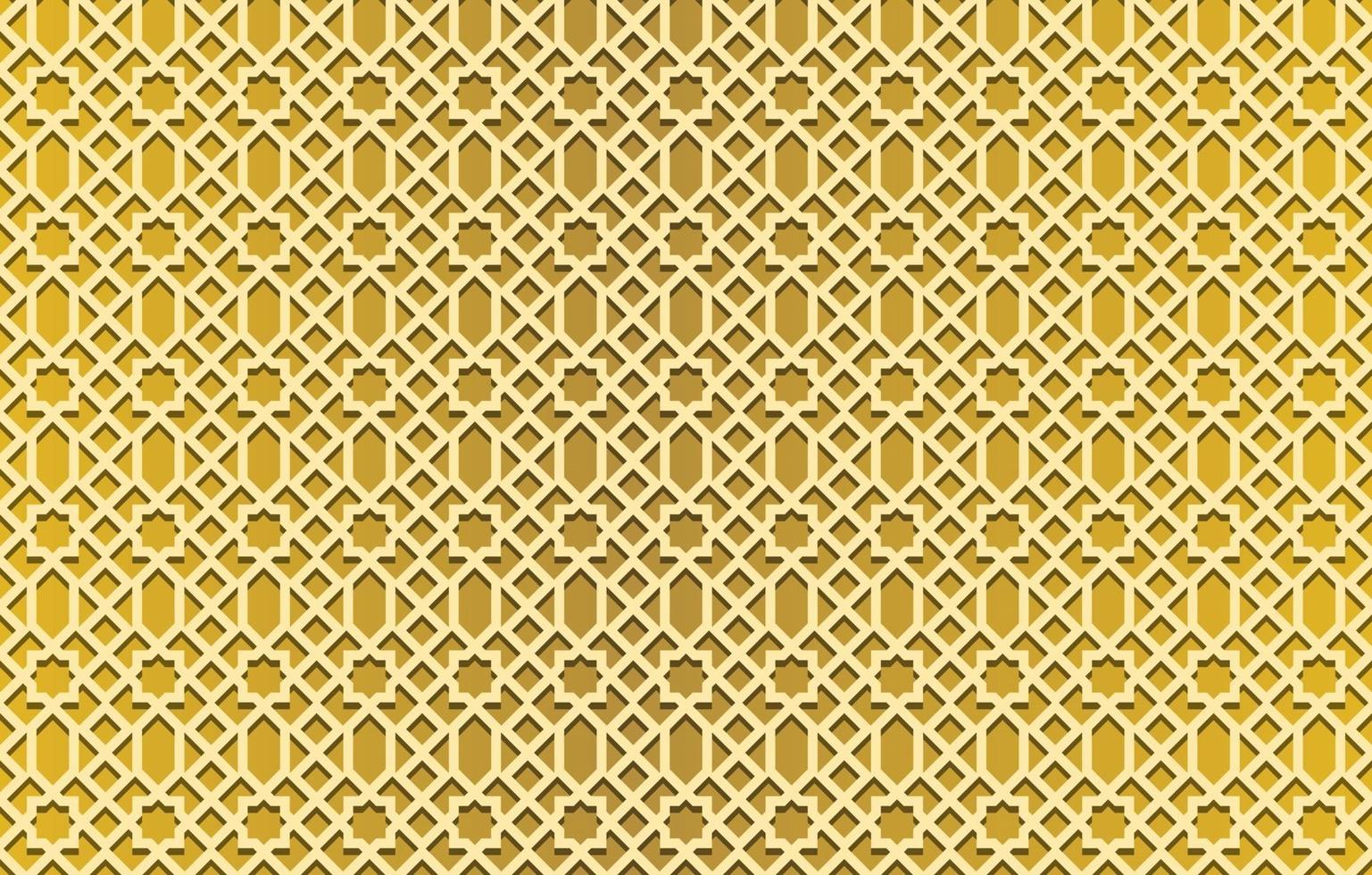 abstrakt. geometrische arabische nahtlose Muster goldenen Hintergrund. Licht und Schatten. Vektor. vektor