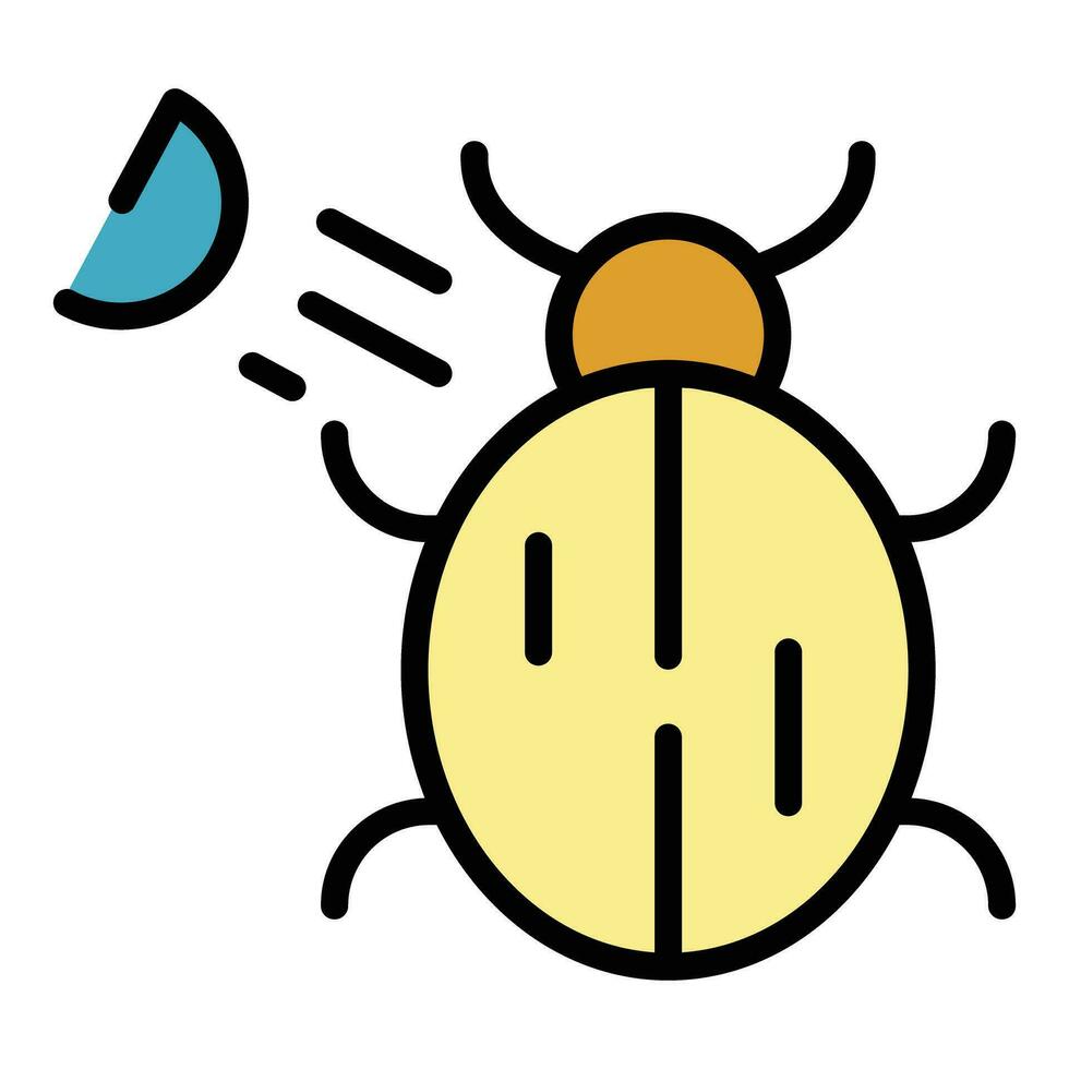 besprutning insekt ikon vektor platt