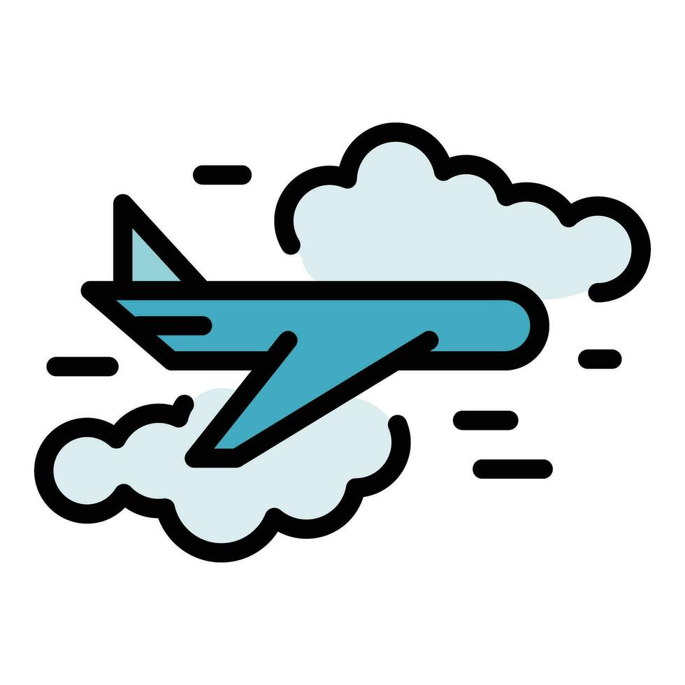 fliegend Flugzeug Symbol Vektor eben