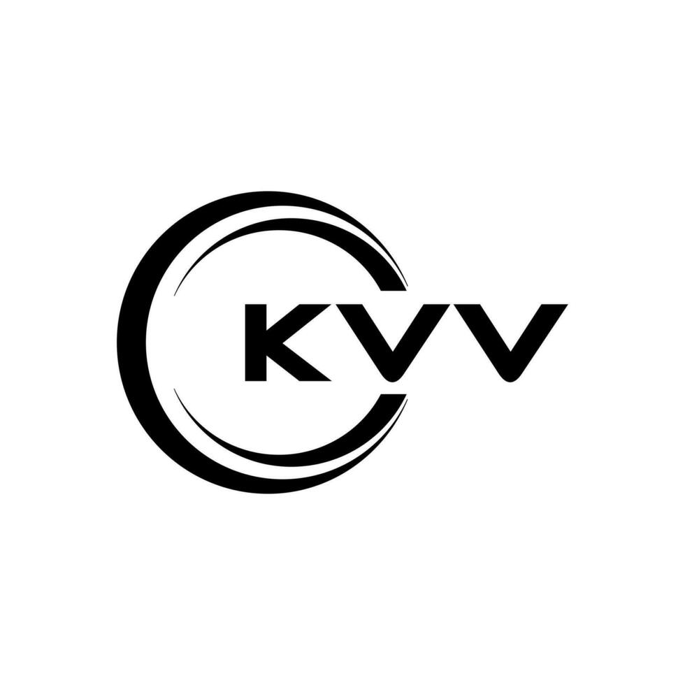 kvv logotyp design, inspiration för en unik identitet. modern elegans och kreativ design. vattenmärke din Framgång med de slående detta logotyp. vektor