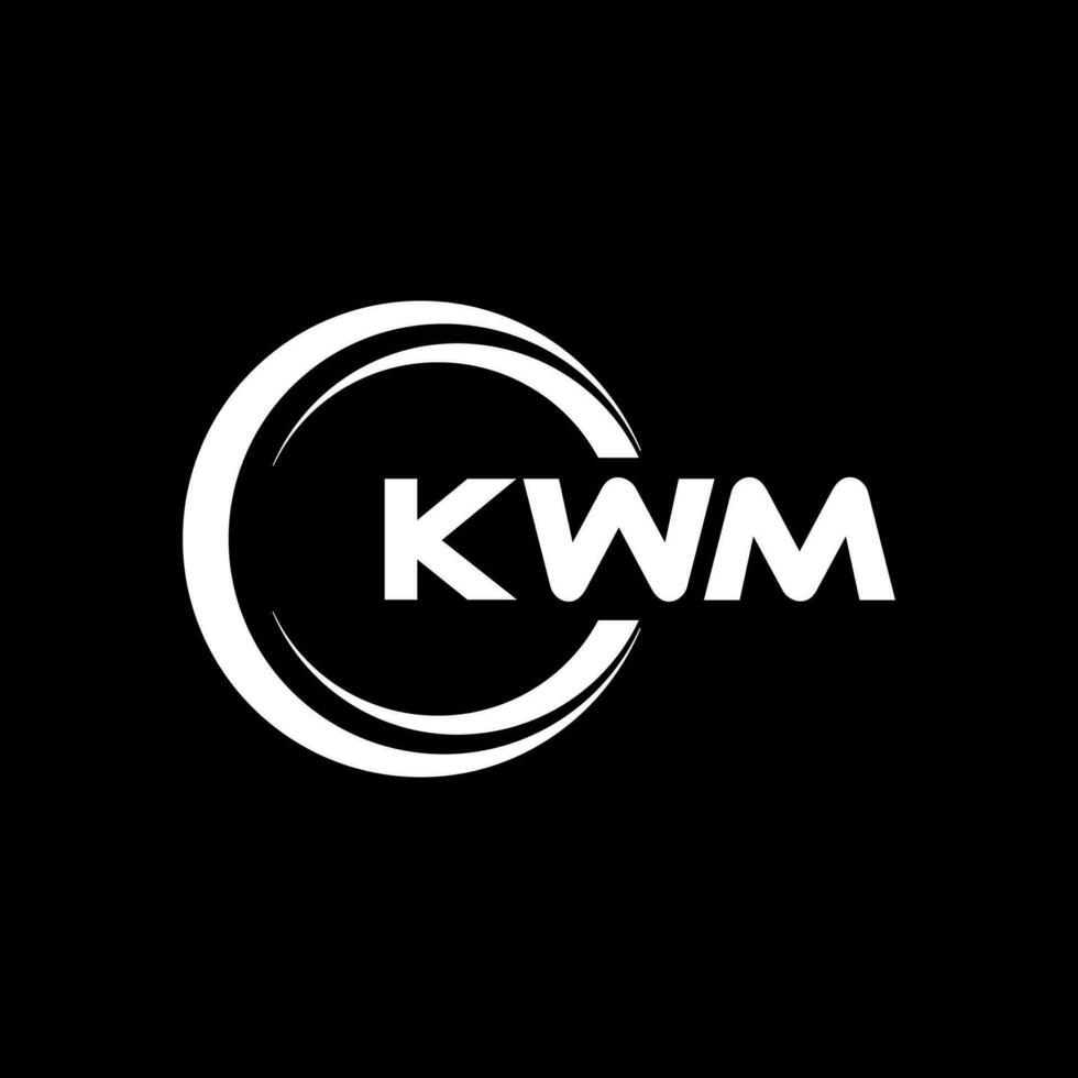 kwm Logo Design, Inspiration zum ein einzigartig Identität. modern Eleganz und kreativ Design. Wasserzeichen Ihre Erfolg mit das auffällig diese Logo. vektor