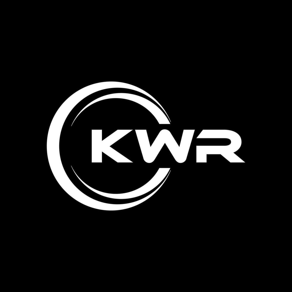 kwr logotyp design, inspiration för en unik identitet. modern elegans och kreativ design. vattenmärke din Framgång med de slående detta logotyp. vektor