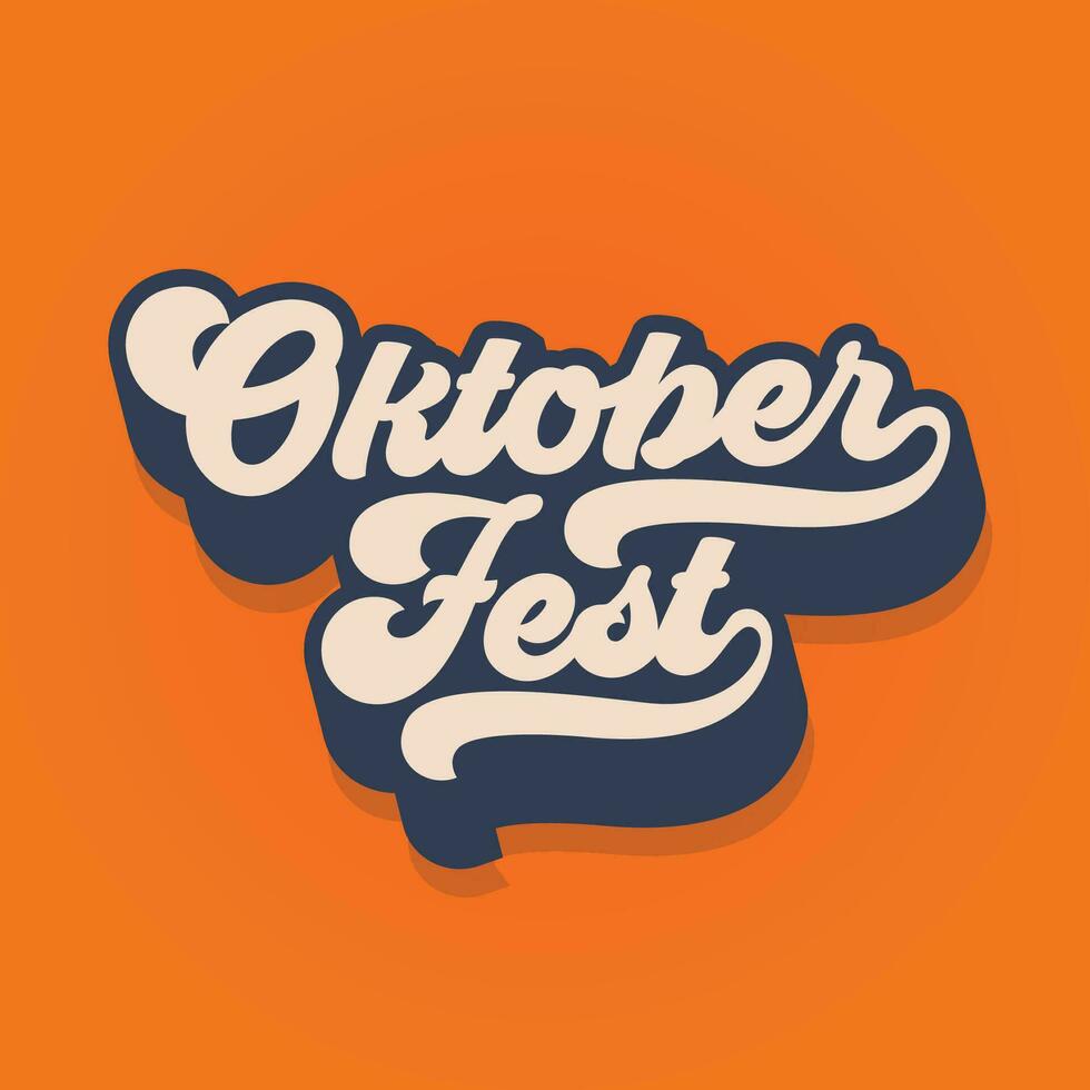 Oktoberfest retro Stil Typografie. Bier Festival Vektor Banner. Oktoberfest handgeschrieben Typografie Header zum Schild, Gruß Karte, Einladung Poster und t Hemd Design.