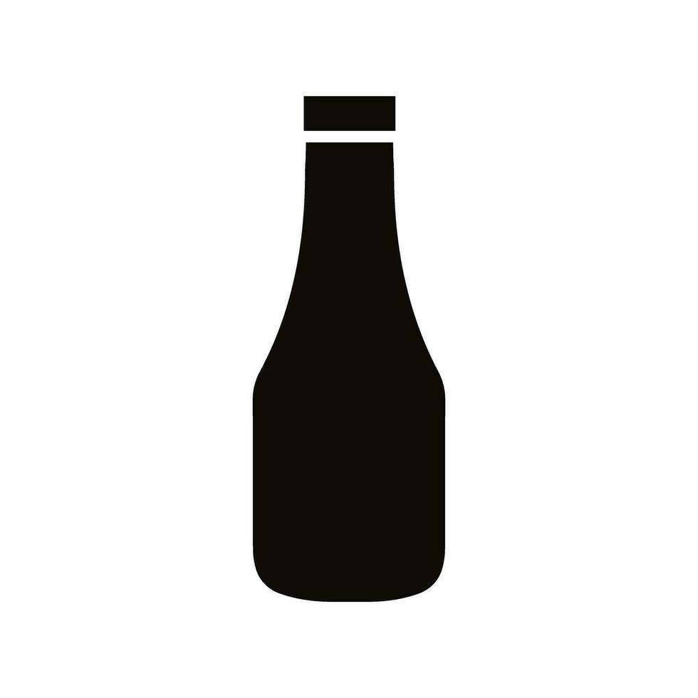 flaska ikon vektor. flaska för vatten illustration tecken. flaska av alkohol symbol eller logotyp. vektor