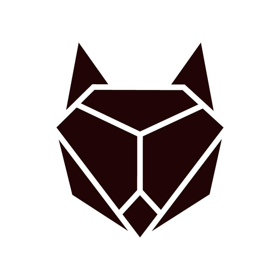 geometrisch Fuchs Symbol Vektor. geometrisch Tier Gesicht Illustration unterzeichnen. Fuchs Symbol oder Logo. vektor