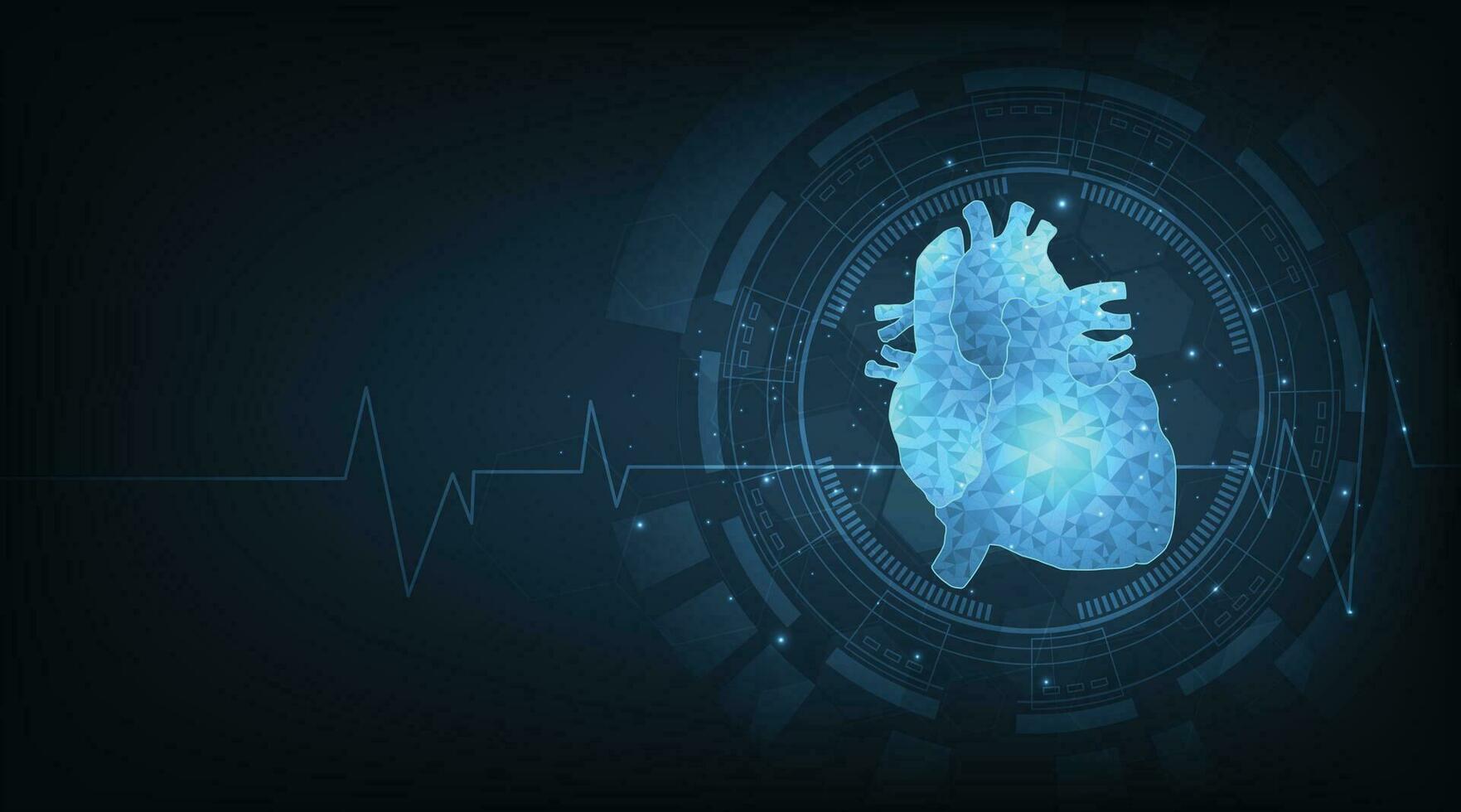 Konzept von Kardiologie Behandlung Technologie. vektor