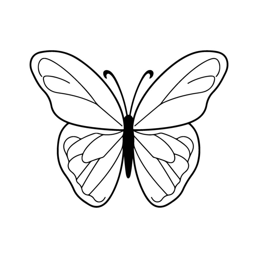 Schmetterling Silhouette Illustration, Schmetterling Symbol. vektor