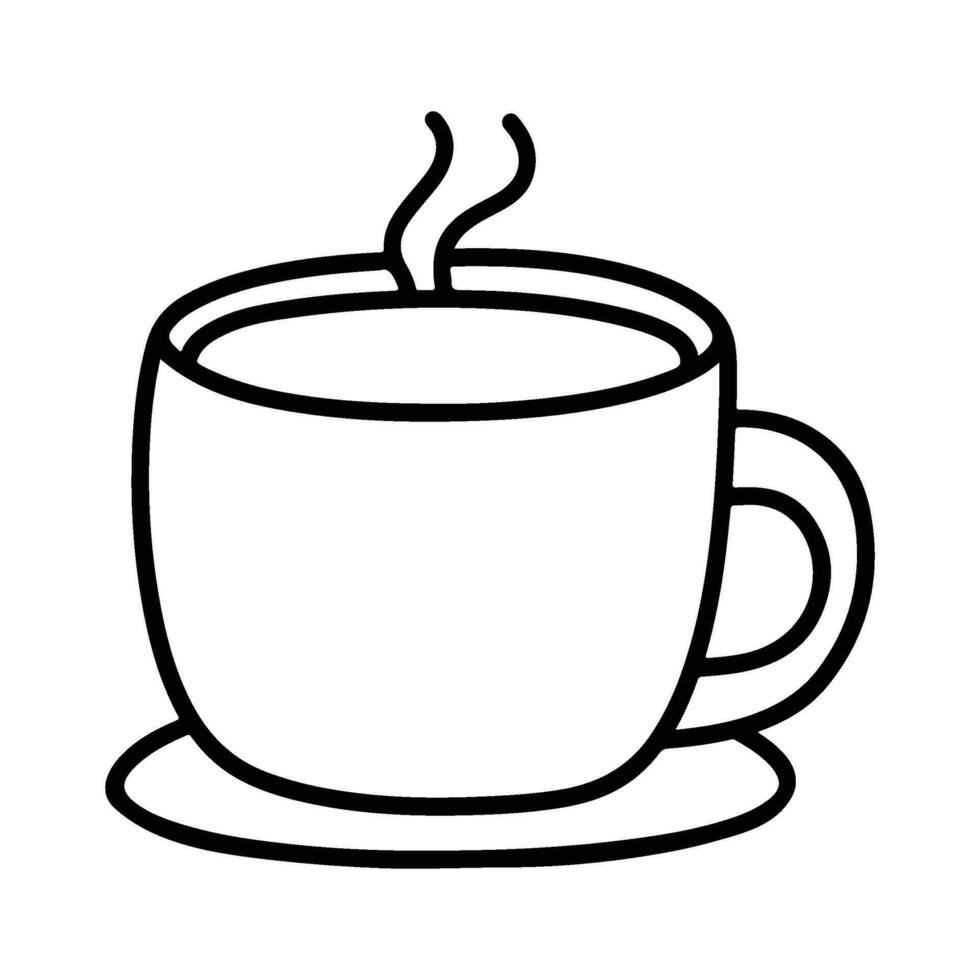 Kaffee Tasse. Untertasse und Tasse von Kaffee Symbol vektor