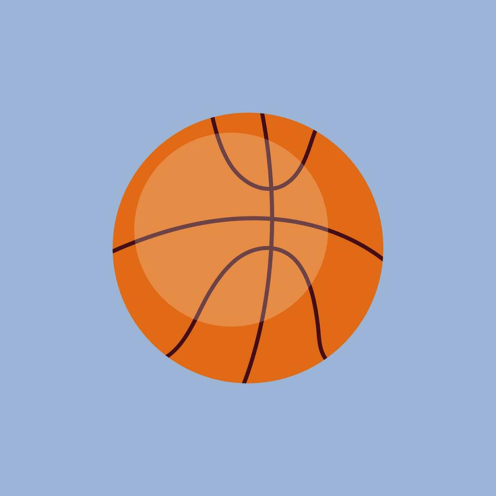 Basketball Ball.Vektor Illustration isoliert auf Blau Hintergrund. vektor