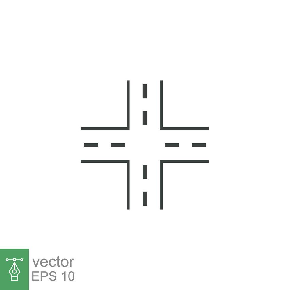 Interaktion Linie Symbol. einfach Gliederung Stil. vier, Straße, Verkehr, Weg Konzept. Zeichen und Symbol zum Netz Seite? ˅ Design, Logo, Anwendung, ui. Vektor Illustration isoliert auf Weiß Hintergrund. eps 10