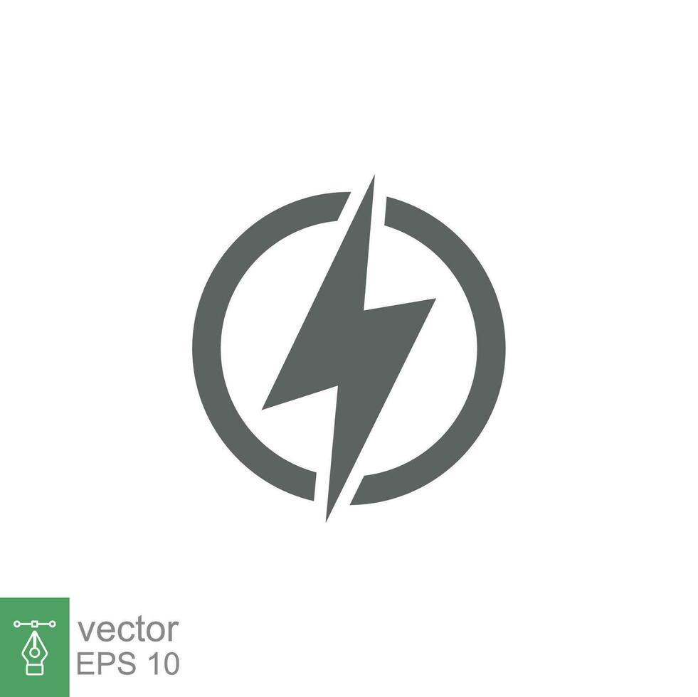 Leistung Symbol. Blitz, Bolzen, Energie und Donner elektrisch Konzept. Vektor Illustration isoliert. eps 10.