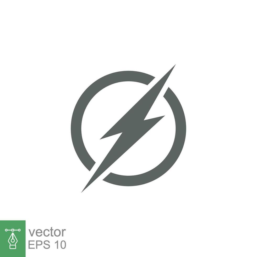 Leistung Symbol. Blitz, Bolzen, Energie und Donner elektrisch Konzept. Vektor Illustration isoliert. eps 10.